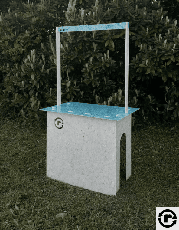 Pod from recycled plastic sheet